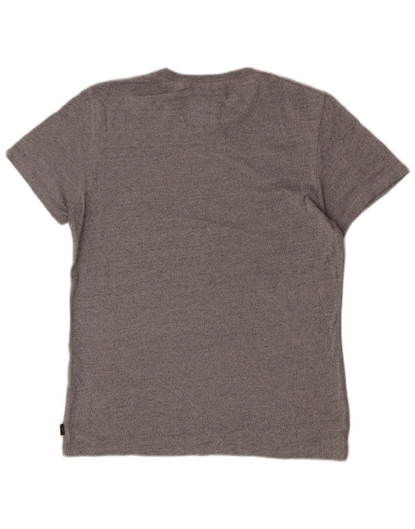 Męski T-shirt z grafiką Superdry, duży, szary, bawełniany