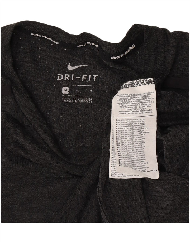 Męski T-shirt Nike Dri Fit Top, średni szary poliester