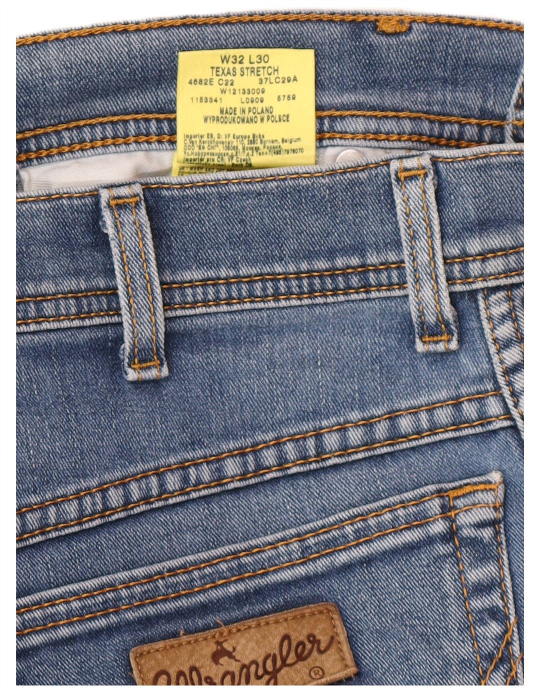 Męskie jeansy WRANGLER Texas Stretch Straight W32 L30 Niebieskie, bawełniane