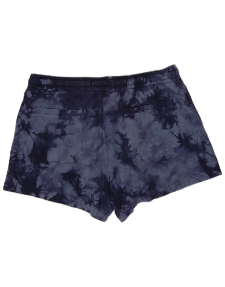 Damskie spodenki sportowe ATHLETA UK 14, duże, granatowe, bawełniane typu Tie Dye