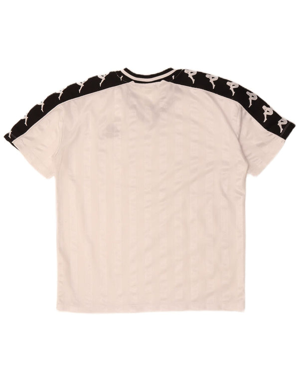 Męska koszulka z grafiką KAPPA Top z poliestru w kolorze średniej bieli