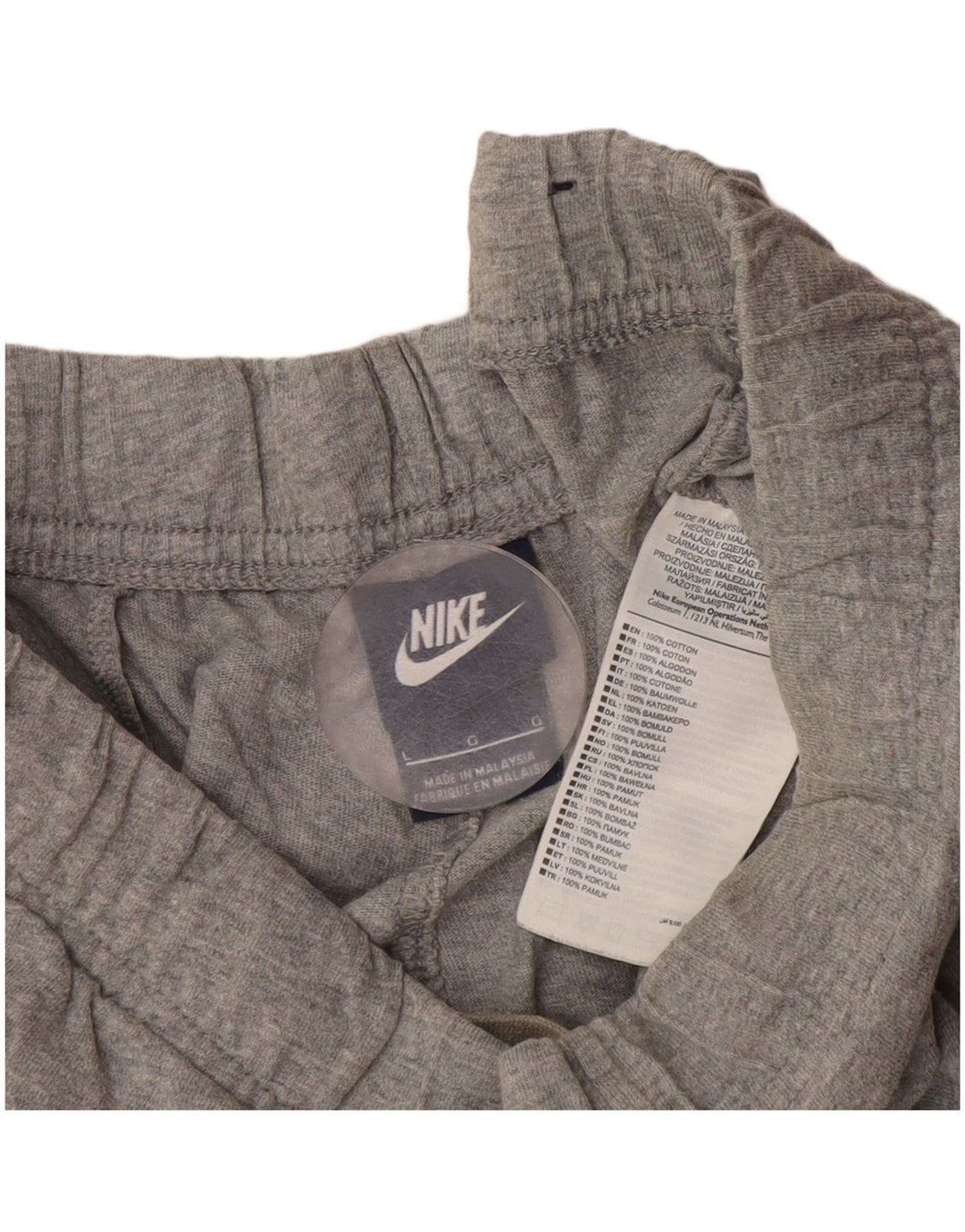 Męskie spodenki sportowe Nike, duże, szare, bawełniane w cętki