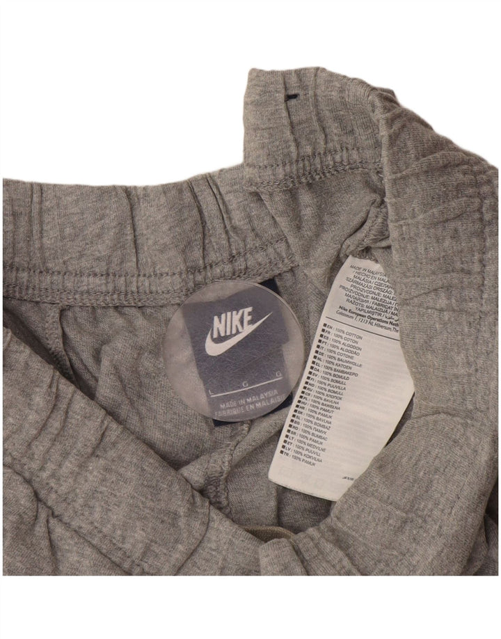 Męskie spodenki sportowe Nike, duże, szare, bawełniane w cętki