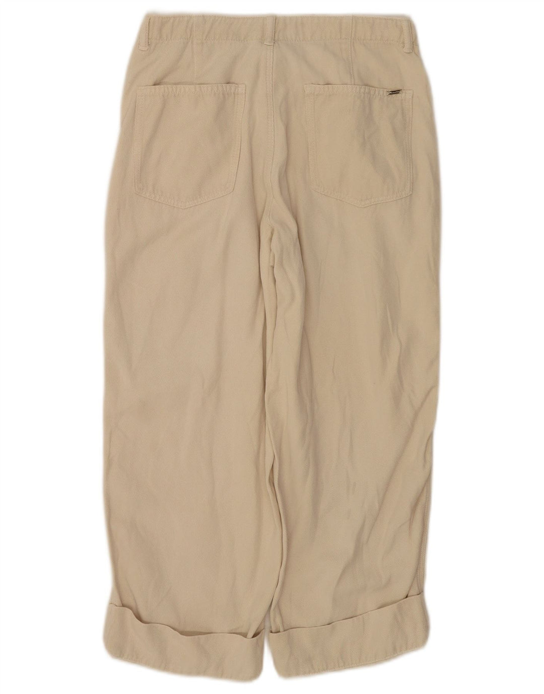 Spodnie Capri Massimo Dutti Damskie EU 38 Small W28 L22 Beżowy Lyocell