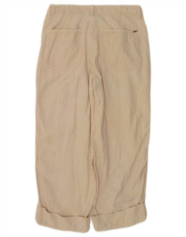 Spodnie Capri Massimo Dutti Damskie EU 38 Small W28 L22 Beżowy Lyocell