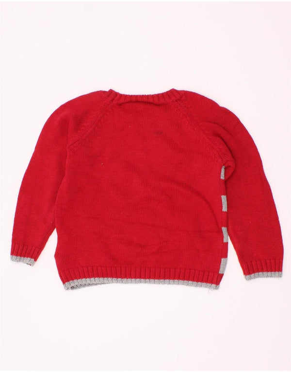 Sweter chłopięcy Calvin Klein Jeans z okrągłym dekoltem, 9-12 miesięcy, czerwony