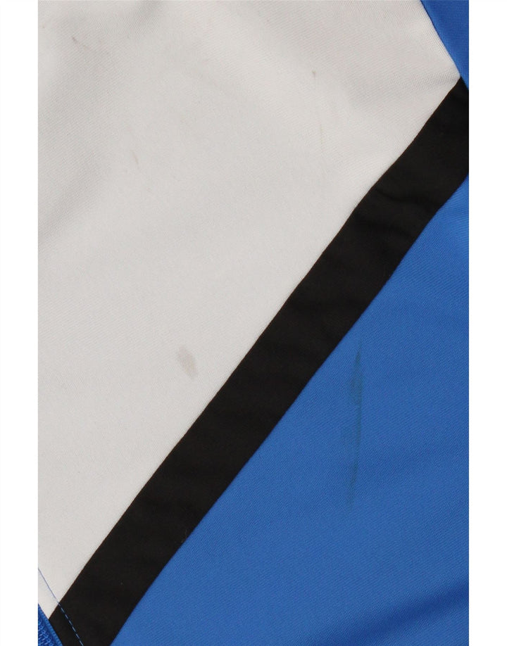 Męska kurtka dresowa Puma, średnia niebieska, poliester z blokami kolorów