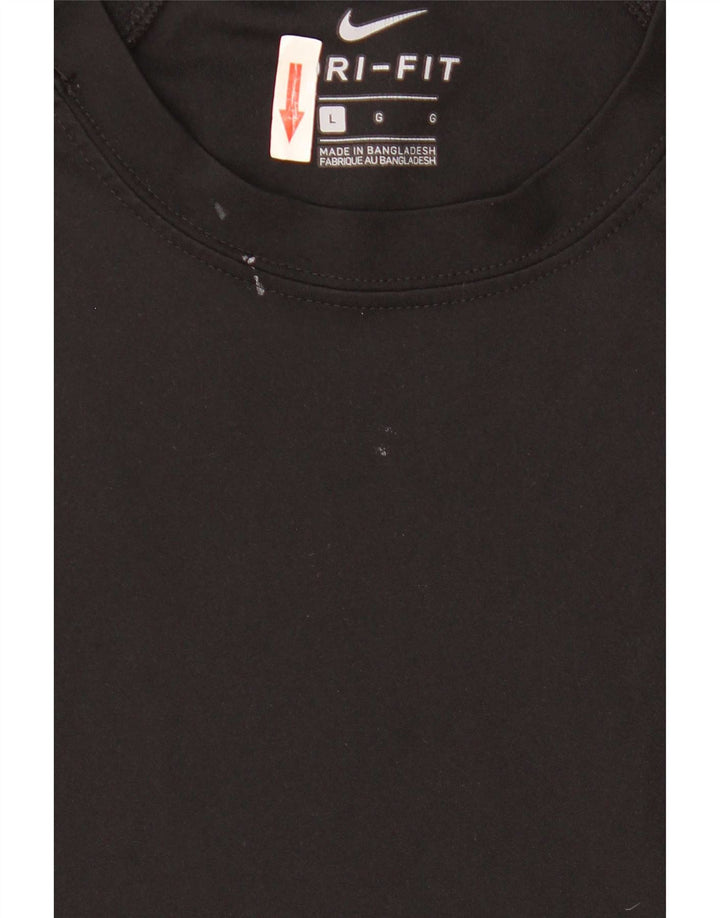 Męski T-shirt Nike Dri Fit, duży, czarny, poliestrowy