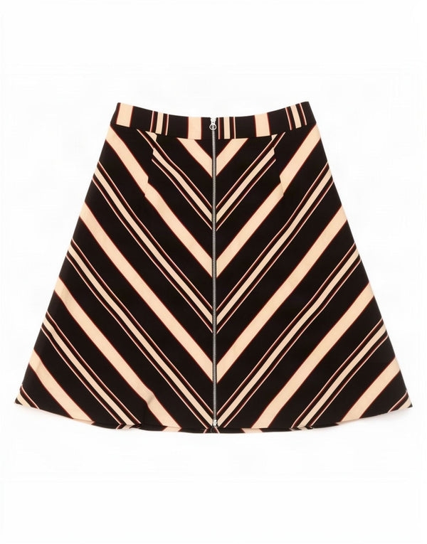 Zara Womens A-Line Skirt Small W28 Black Striped