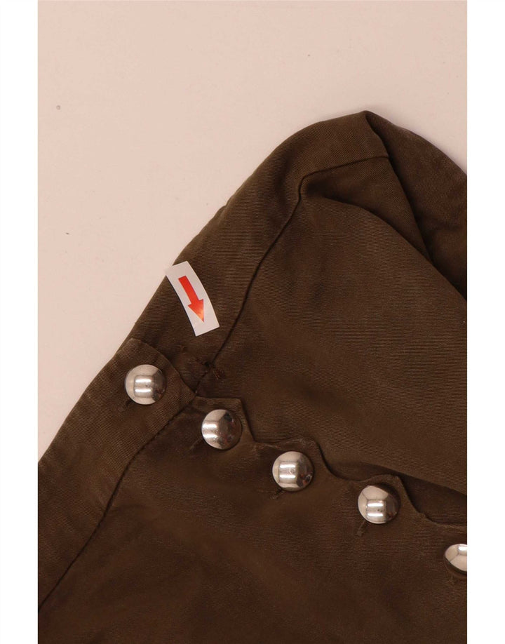 Spodnie damskie Zara Capri duże W32 L24 Khaki