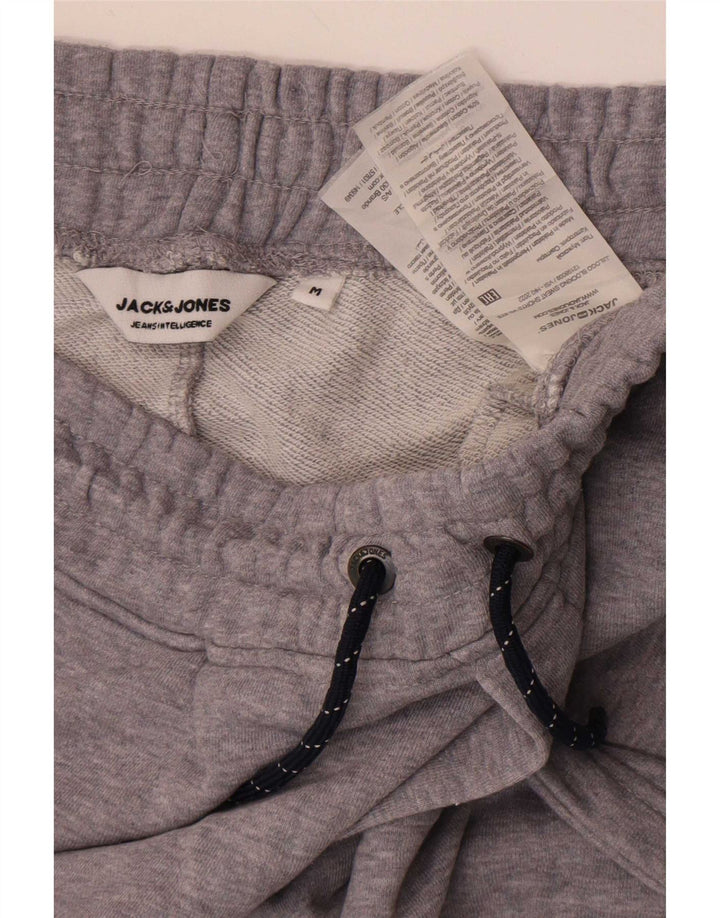 Męskie spodenki sportowe Jack & Jones z grafiką, średnioszare, bawełniane z blokami kolorów