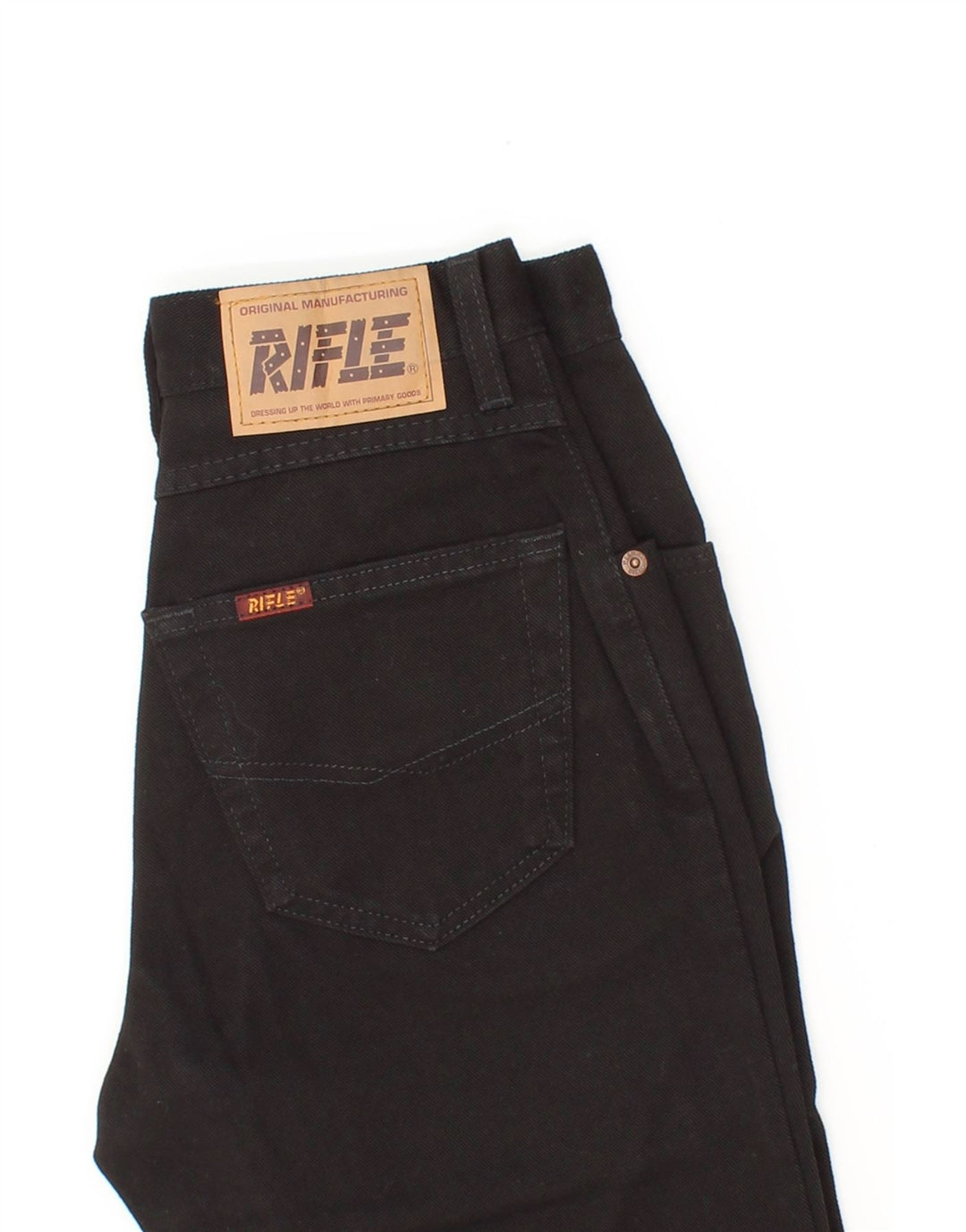 RIFLE Womens Straight Jeans W27 L30 Black Cotton Vintage Rifle and Second-Hand Rifle from Messina Hembry 