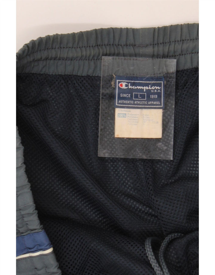CHAMPION Mens Tracksuit Trousers Large  Grey Polyester Vintage Champion and Second-Hand Champion from Messina Hembry 