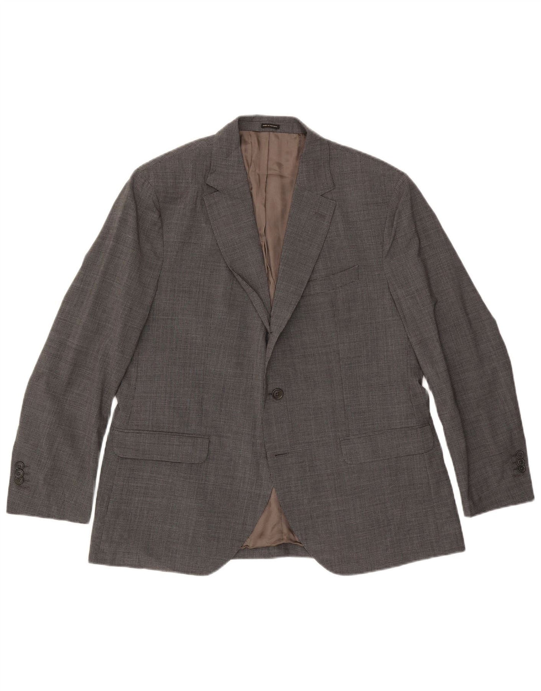 Męska marynarka zapinana na 2 guziki Massimo Dutti US 46 XL, szara wełniana kratka