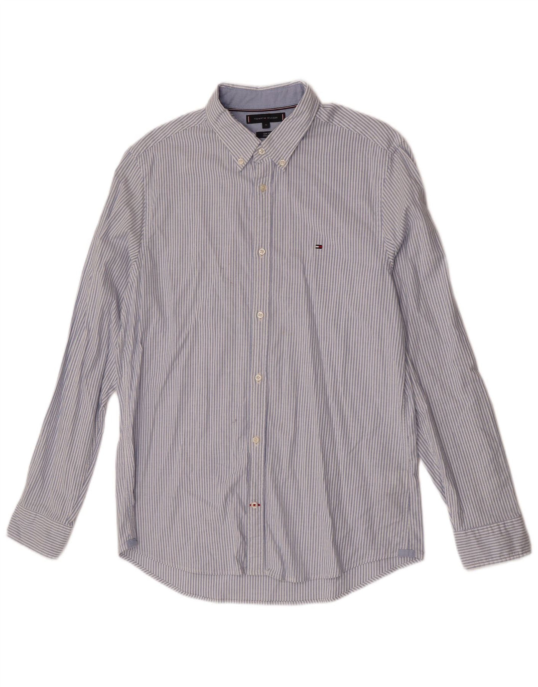 Męska koszula slim fit Tommy Hilfiger XL w niebieskie paski, bawełniana