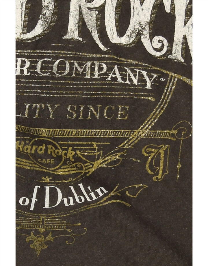 HARD ROCK CAFE Męski T-shirt z grafiką City Of Dublin, średni, bawełniany khaki