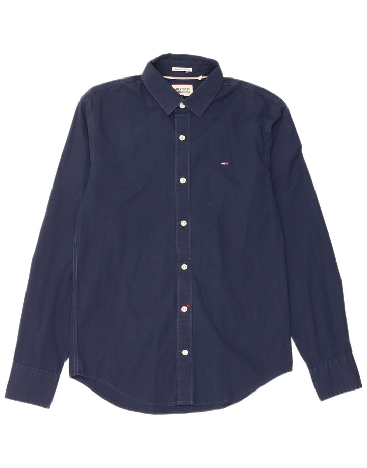 Koszula męska TOMMY HILFIGER, średnia, granatowa, bawełniana