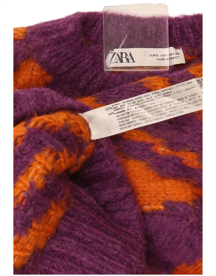 Sweter damski Zara z okrągłym dekoltem, UK 10, mały, wielokolorowy