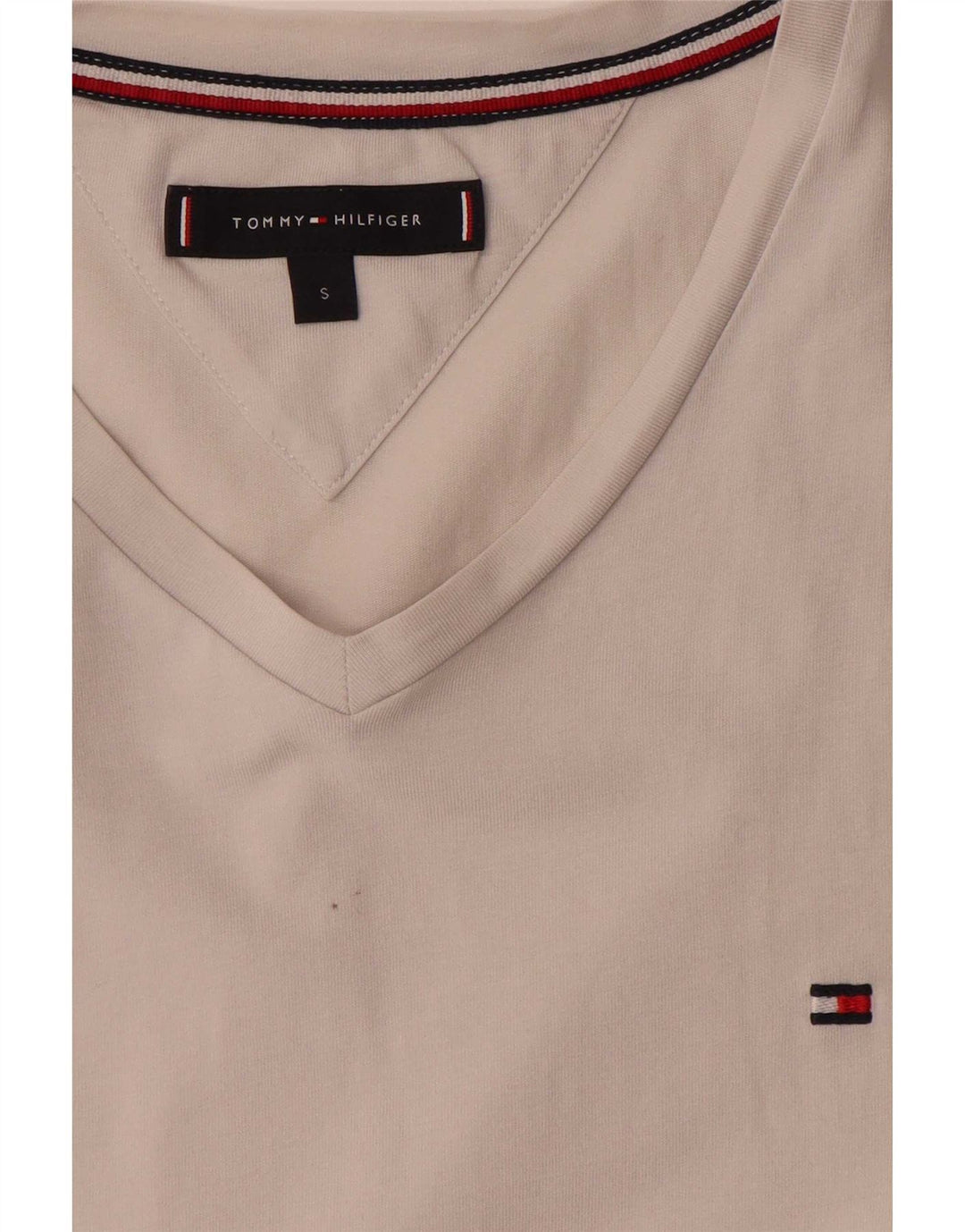 T-shirt męski Tommy Hilfiger, mały, biały, bawełniany