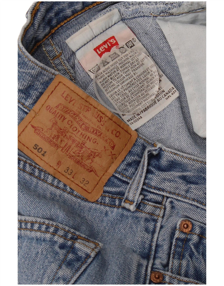 Męskie jeansy Levi's 501 Straight W33 L30 Niebieskie bawełniane