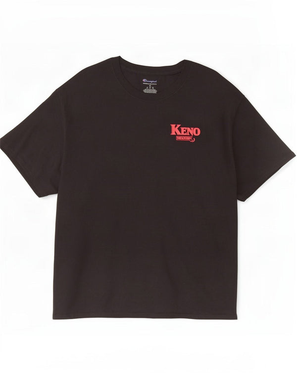 Męski T-shirt Champion z grafiką, top XL, czarna bawełna