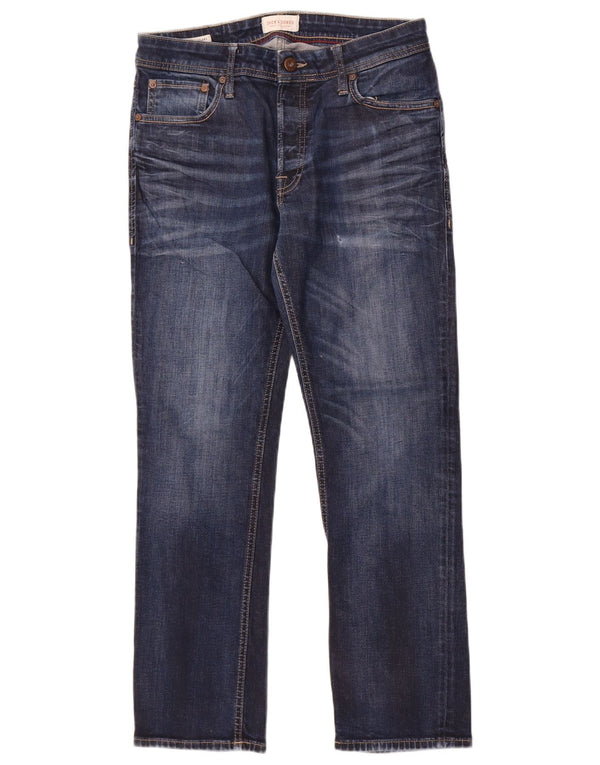 Męskie jeansy Jack & Jones Clark Straight W32 L30 Niebieskie bawełniane