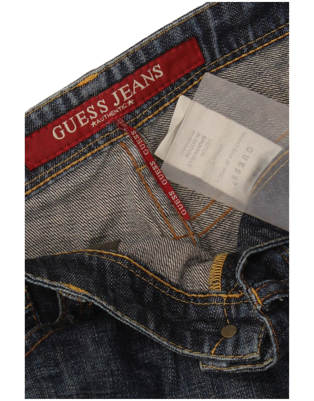 Guess Męskie proste dżinsy W38 L34 Niebieskie bawełniane