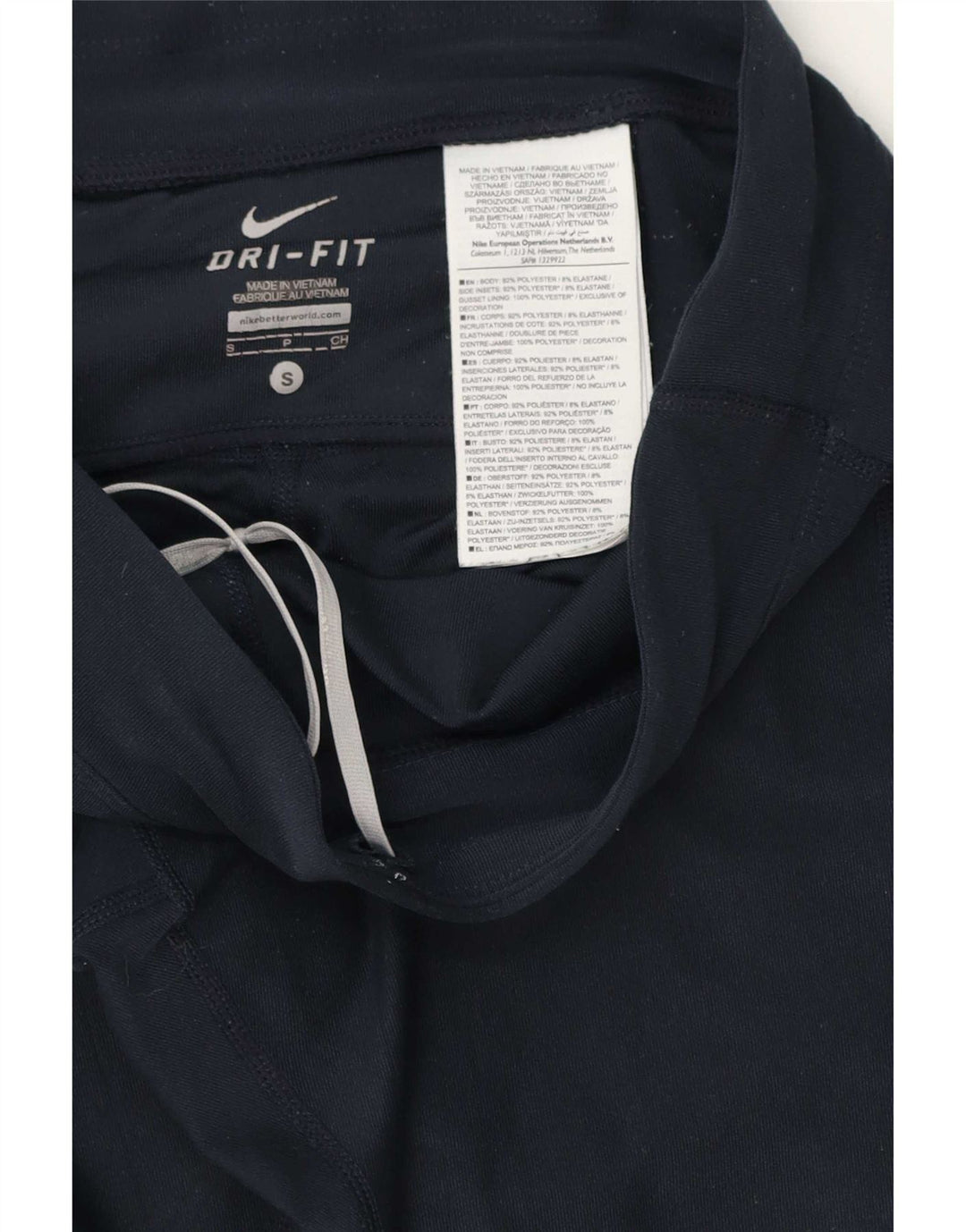 Damskie legginsy Nike Dri Fit Capri UK 10, małe, granatowe, poliestrowe