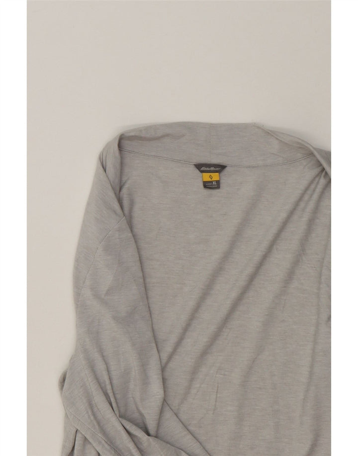 EDDIE BAUER Womens Longline Cardigan Top UK 18 XL Grey Polyester Vintage Eddie Bauer and Second-Hand Eddie Bauer from Messina Hembry 