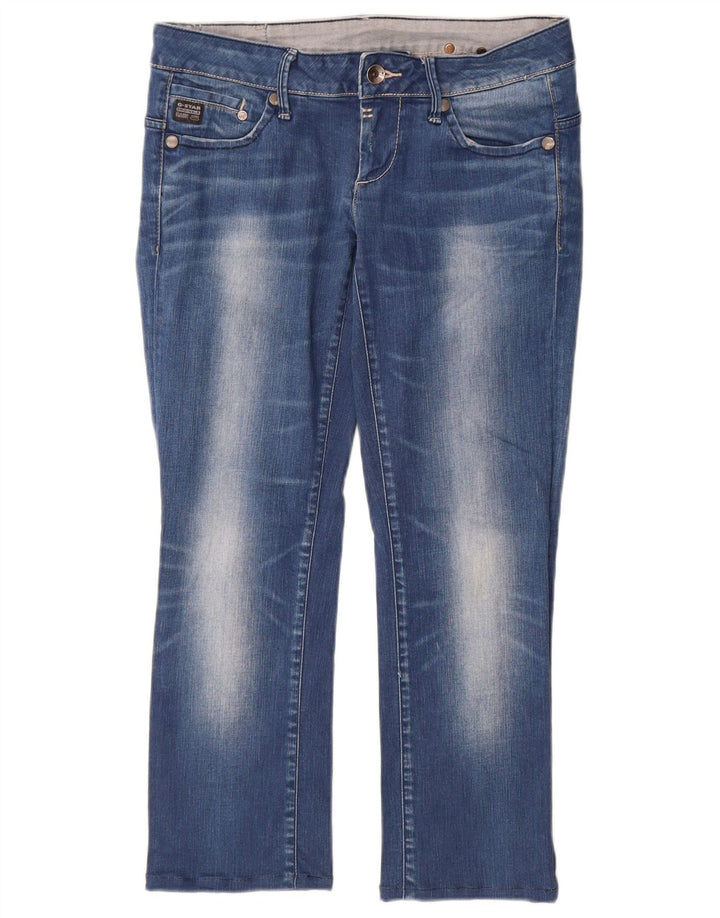 Damskie jeansy slim z niską talią G-Star W30 L27 Niebieskie