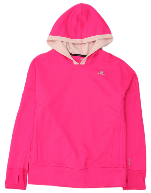 Damska bluza z kapturem Adidas Climawarm UK 16/18, duży, różowy poliester