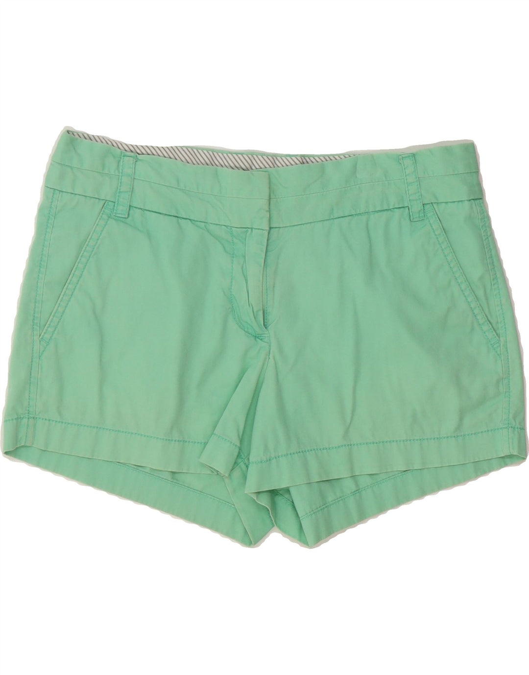 J. CREW Womens Broken In Chino Shorts US 6 Medium W32 Green Cotton Vintage J. Crew and Second-Hand J. Crew from Messina Hembry 