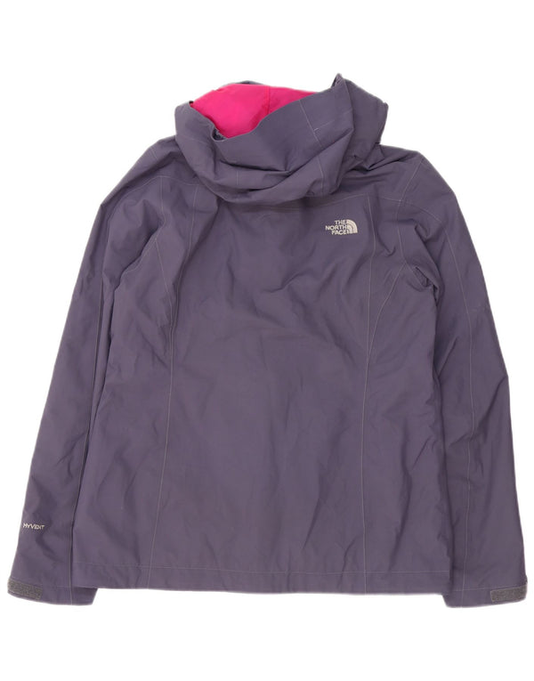 Damska kurtka przeciwdeszczowa z kapturem The North Face UK 12, nylon w kolorze średniofioletowym
