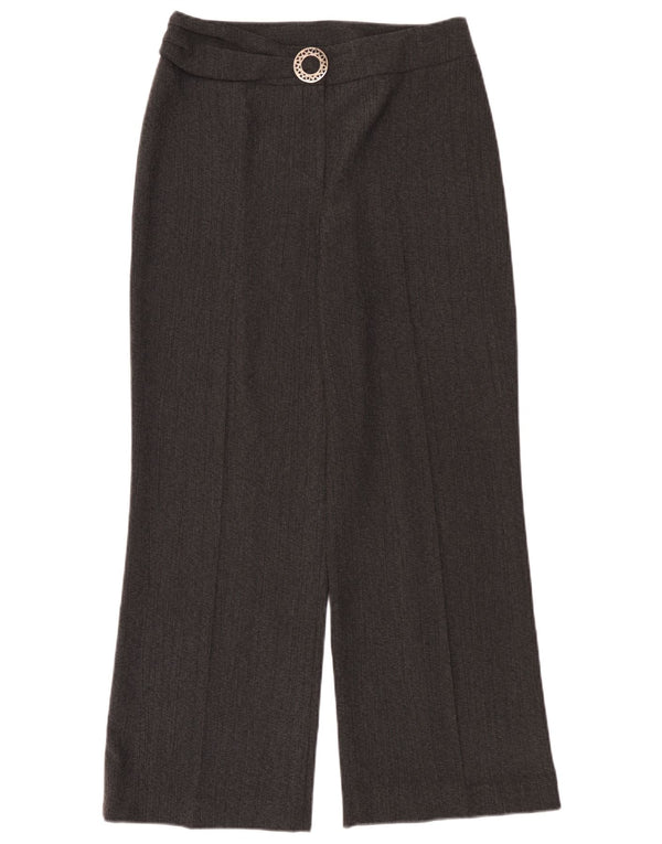 Damskie spodnie codzienne z wysokim stanem Via Veneto UK 12 Medium W30 L30 Szare