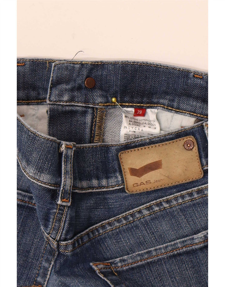 Damskie jeansy Bootcut Gas W29 L34 Niebieskie bawełniane