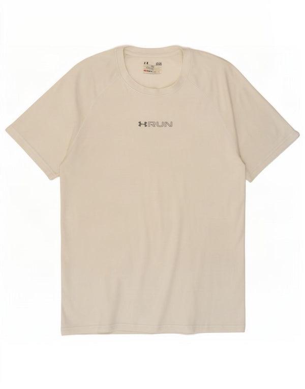 Męski t-shirt z grafiką Under Armour Heat Gear, duży, biały