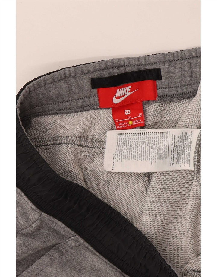 Męskie spodnie dresowe Nike XL, szare, bawełniane z blokami kolorów