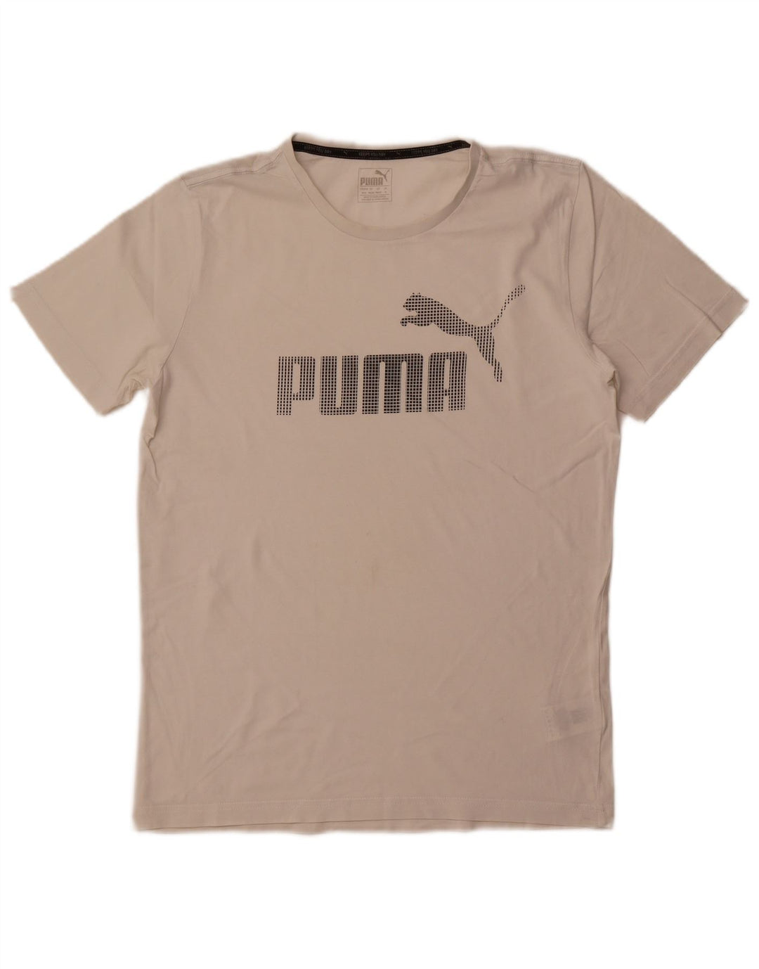 Męska koszulka z grafiką Puma, średnia, biała bawełna