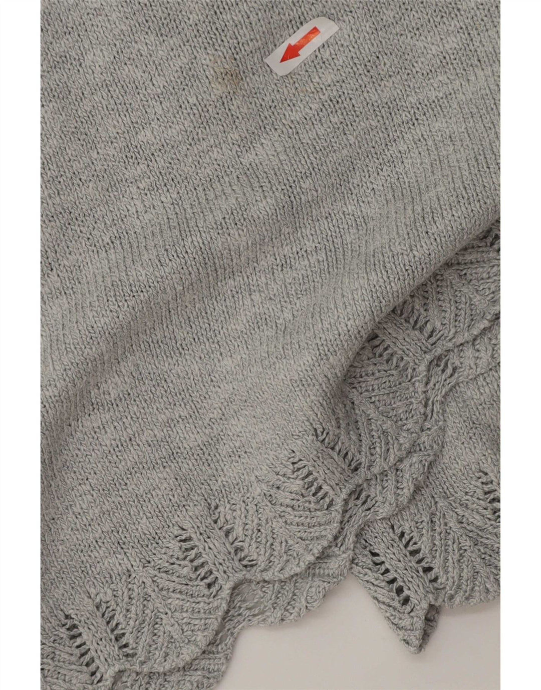 Marks & Spencer Damski sweter z popeliny z dekoltem w kształcie litery V, UK 16, duży, szary