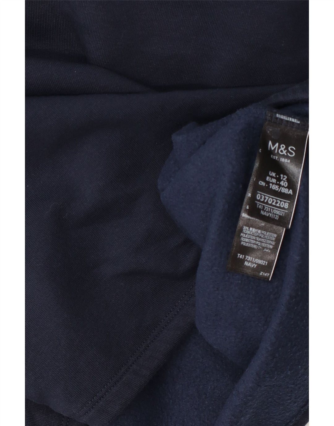 Damska bluza dresowa Marks & Spencer UK 12, średnia, granatowa, bawełniana