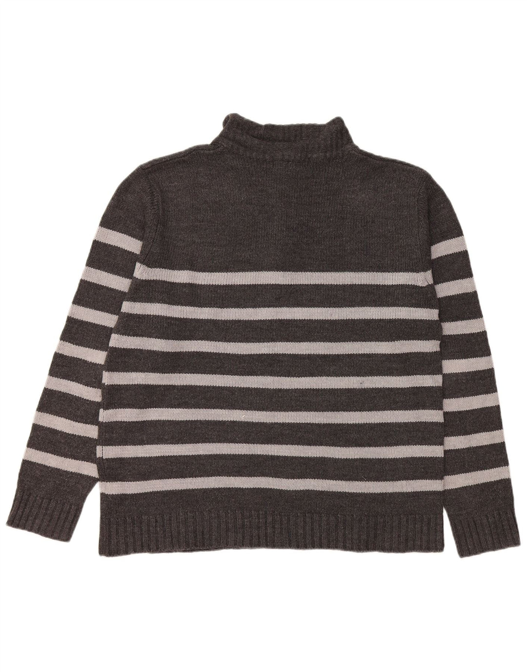 PIERRE CARDIN Męski sweter zapinany na zamek, duże, akrylowe, szare paski