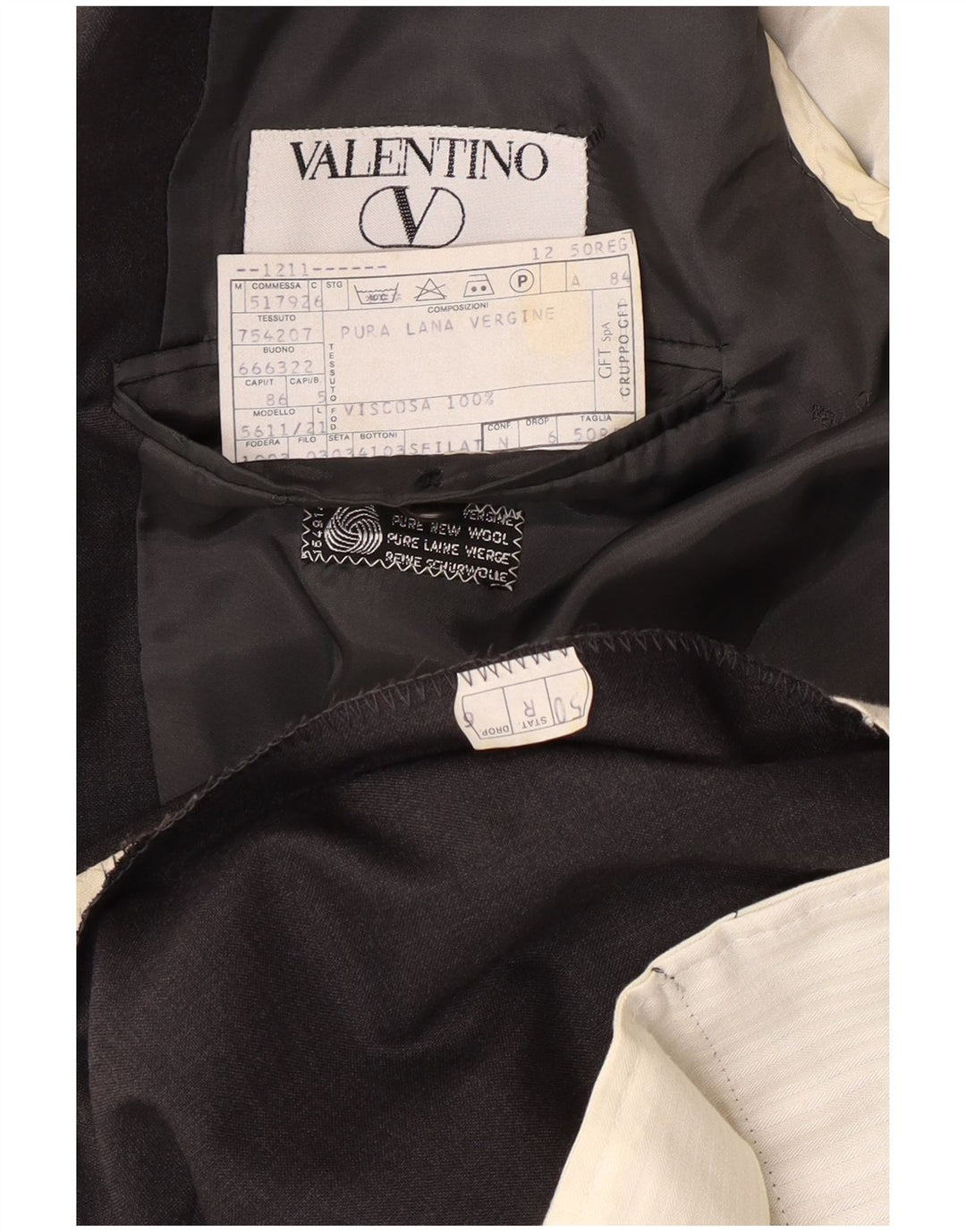 VALENTINO Męski dwuczęściowy garnitur IT 50 Large W34 L30 Szary