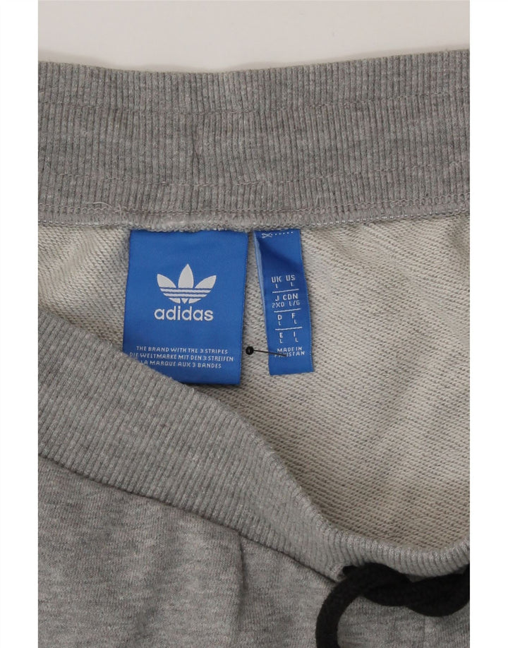 Męskie spodenki sportowe Adidas, duże, szare, nakrapiane