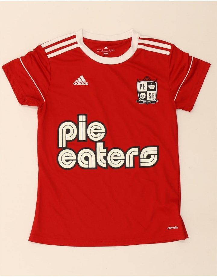 Damska koszulka ADIDAS Pie Eaters 2006 Graphic Top UK 8/10 Small Red