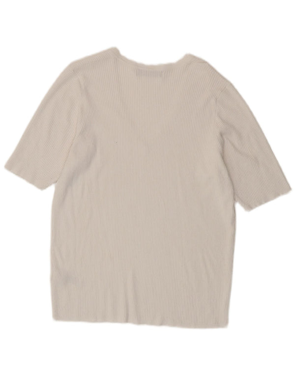 T-shirt damski Marks & Spencer Top UK 14 Large, biała wiskoza