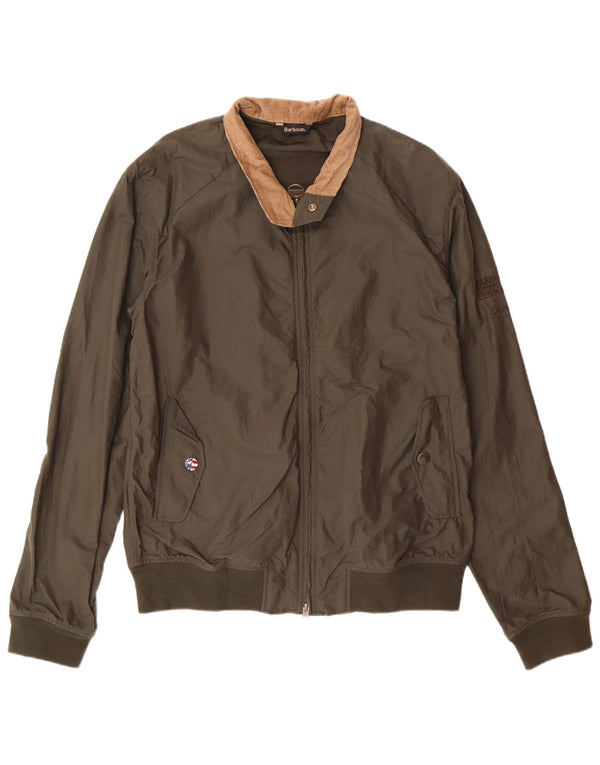 Męska kurtka bomber BARBOUR UK 40, duża, khaki, poliamid