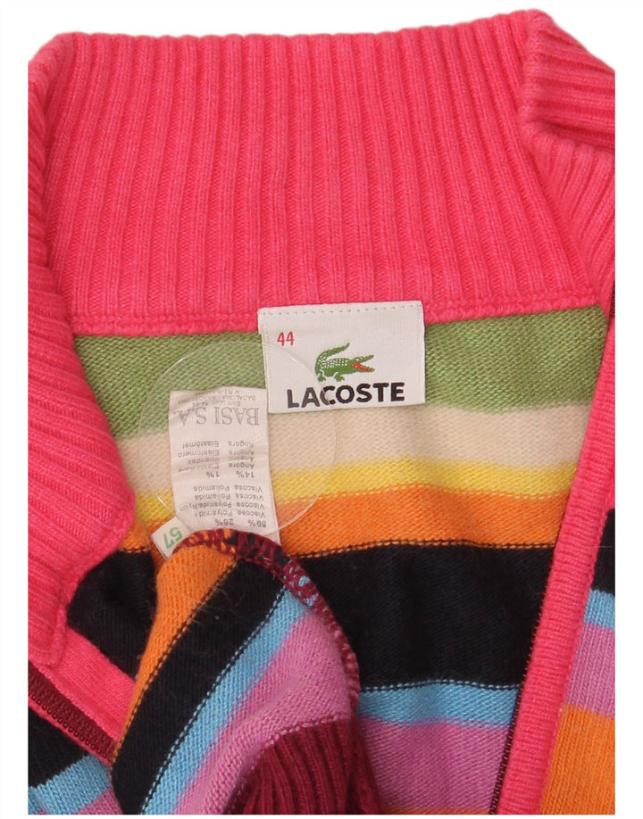 Lacoste Damski sweter rozpinany rozmiar 44, duże, wielokolorowe paski