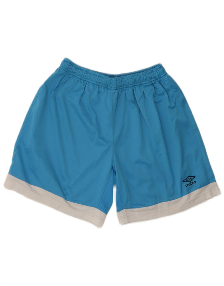 Męskie spodenki sportowe Umbro w dużych niebieskich blokach kolorów