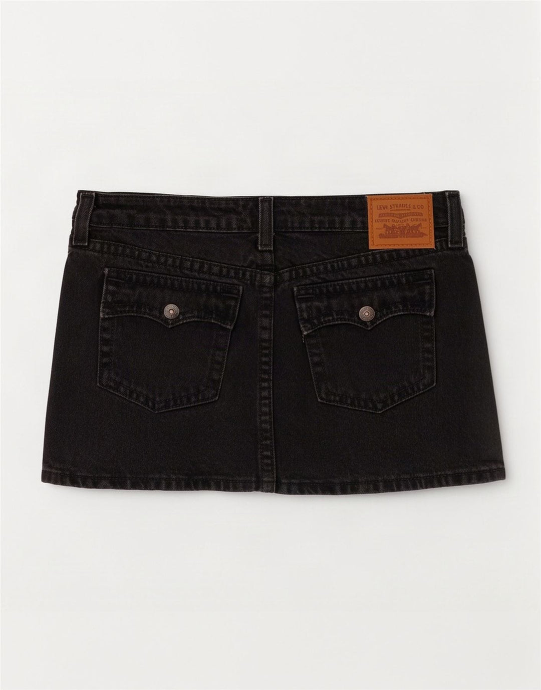 Damska mini spódniczka dżinsowa Levi's W28 Średnia szara bawełna