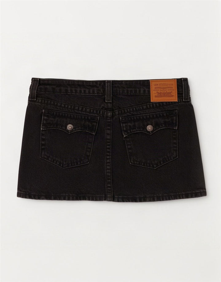 Damska mini spódniczka dżinsowa Levi's W28 Średnia szara bawełna